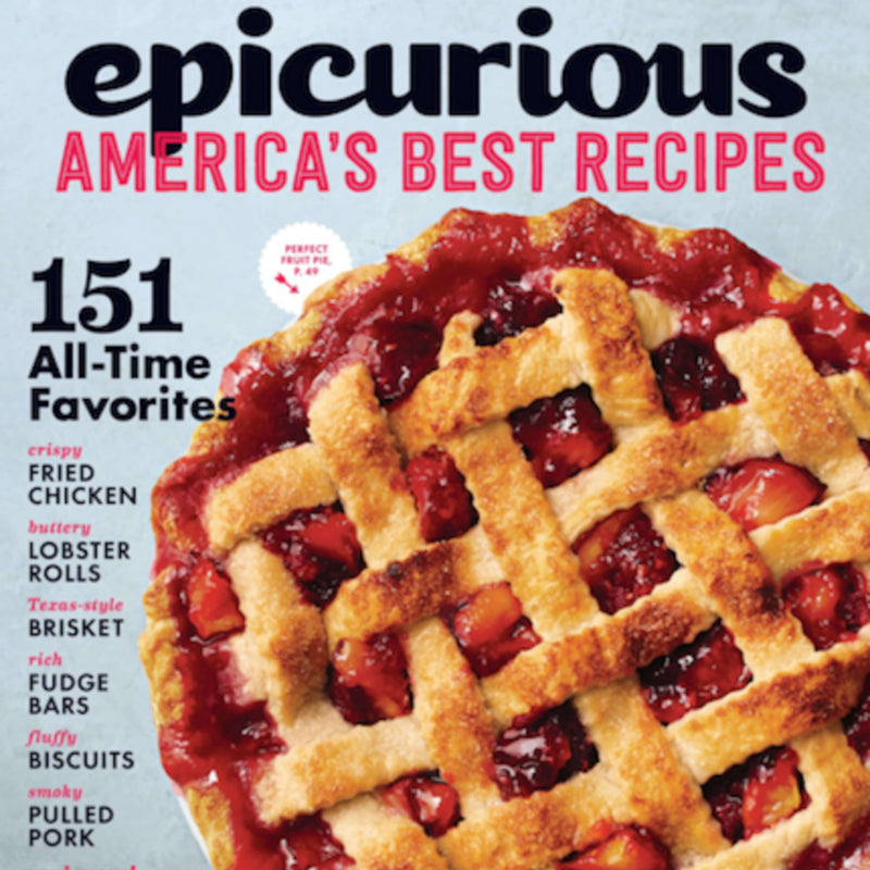 Front cover of Epicurious Magazine, April 2014 in which our towels were featured along with favorite cowboy cooking recipes.