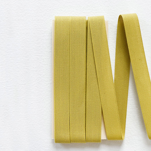 Italian Tight Weave Cotton Ribbon Chartreuse Kei & Molly Textiles, LLC