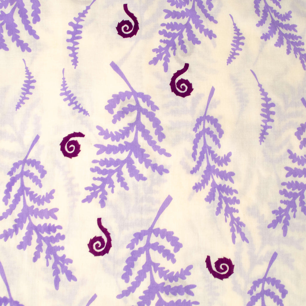 Kei & Molly Fern scarf  purple close up of pattern
