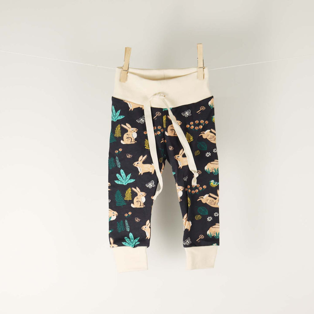 Baby pants by Kinder Sprout: bunnies.