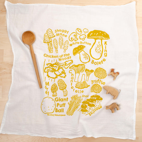 Kei & Molly Textiles Flour Sack Dish Towel: Mushrooms – Kei