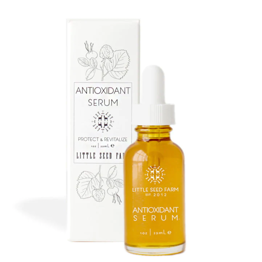 Little Seed Farm Antioxidant Serum- bottle and box next to each other