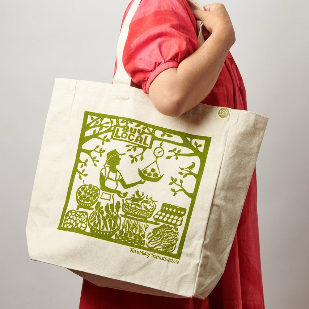 Kei & Molly Textiles Tote Bag: Buy Local – Kei & Molly Textiles, LLC