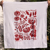 Kei & Molly Textiles Tomatoes Towel in Red, front view