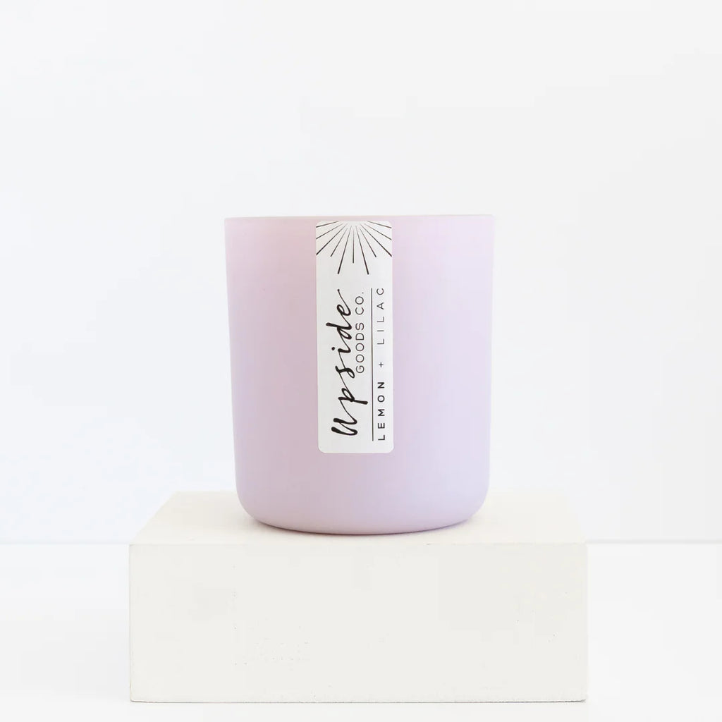 Upside Goods Co. Limited Edition Lemon + Lilac 12 oz glass candle