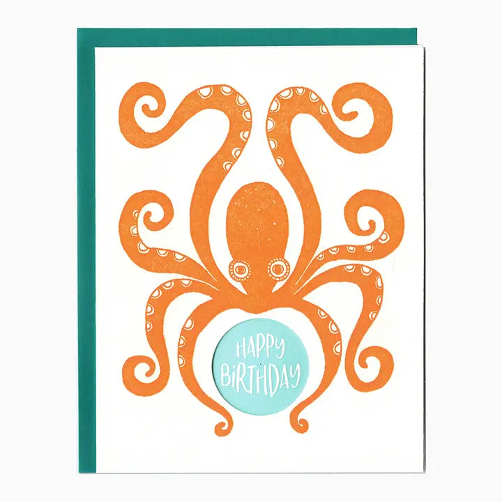 Octopus Birthday Card