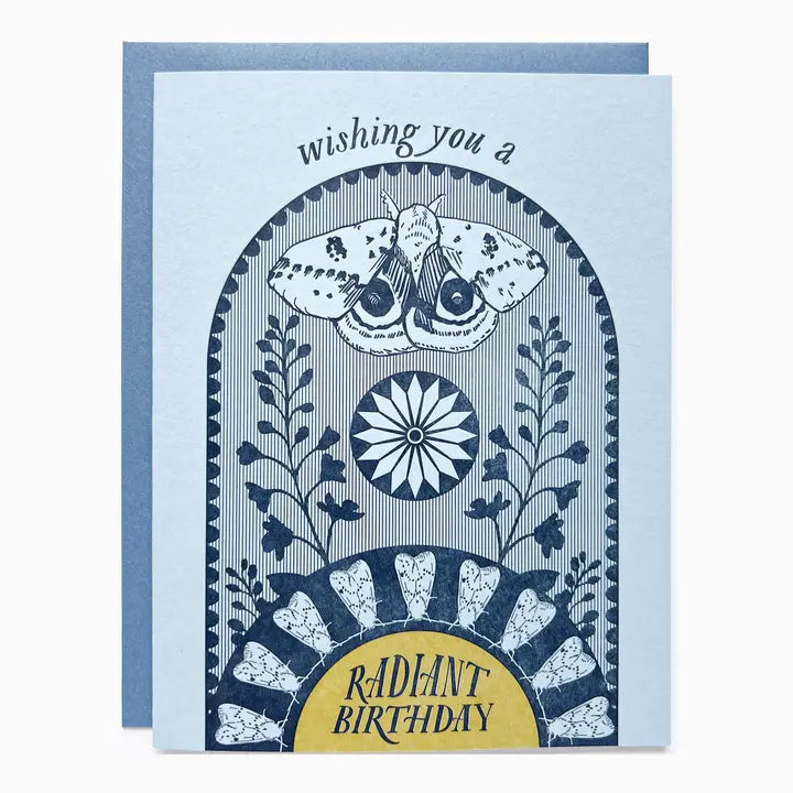 Moth Birthday Card