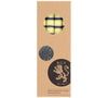 Striped Dinner Candles: Indigo-Yellow-Olive