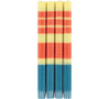 Striped Dinner Candles:Yellow-Orange-Blue