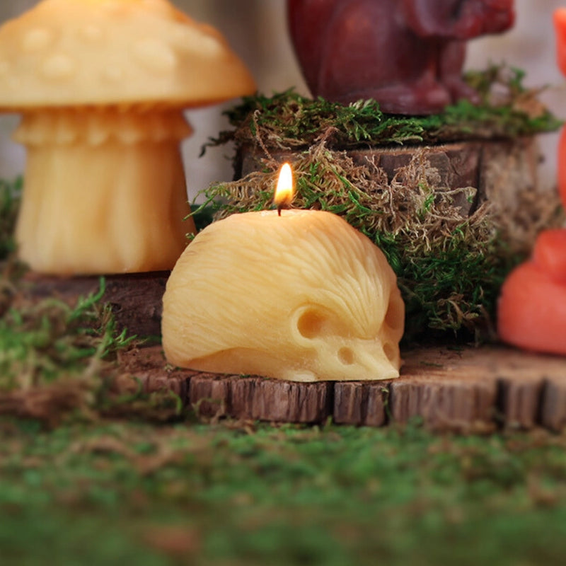 Beeswax Hedgehog Candle