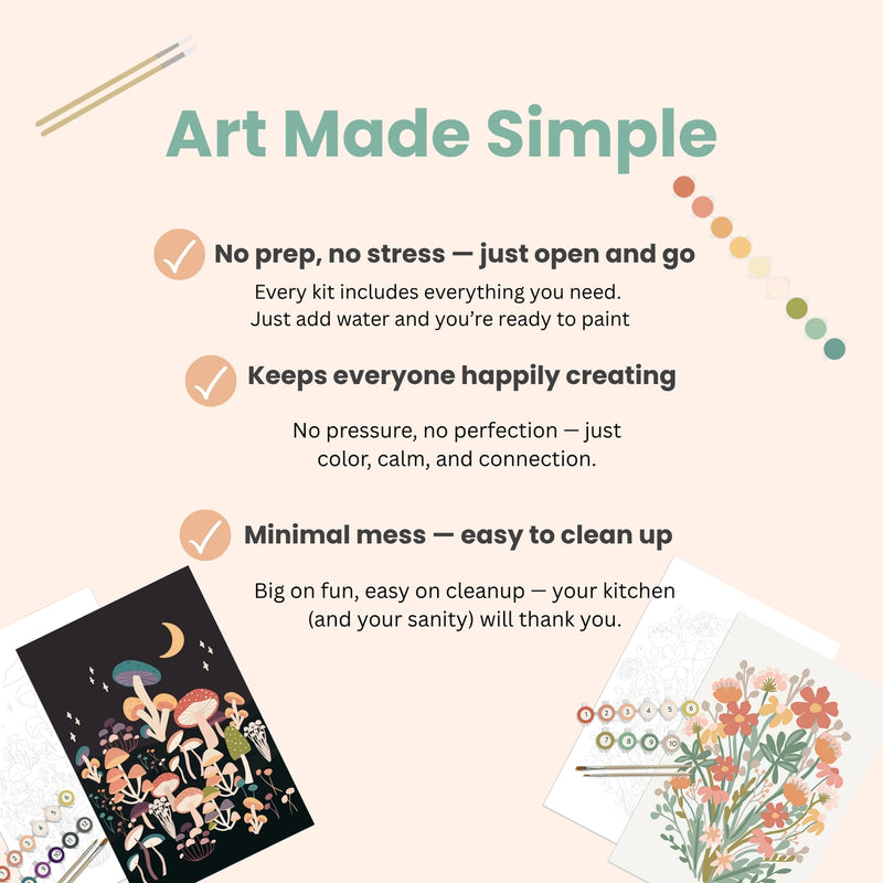 Paint By Number Kit w/ Bamboo Frame