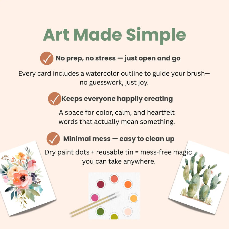 Watercolor Postcard: All in One Kit- Desert Blooms