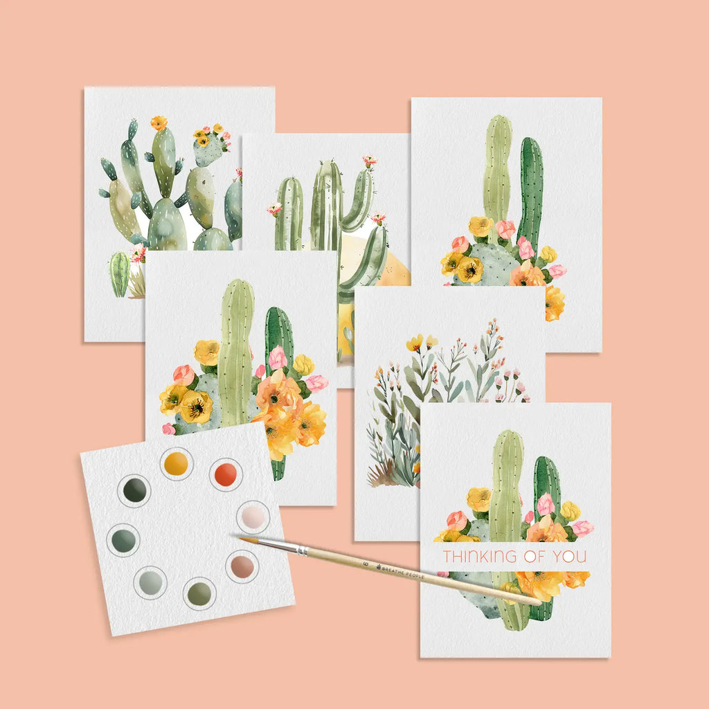 Watercolor Postcard: All in One Kit- Desert Blooms
