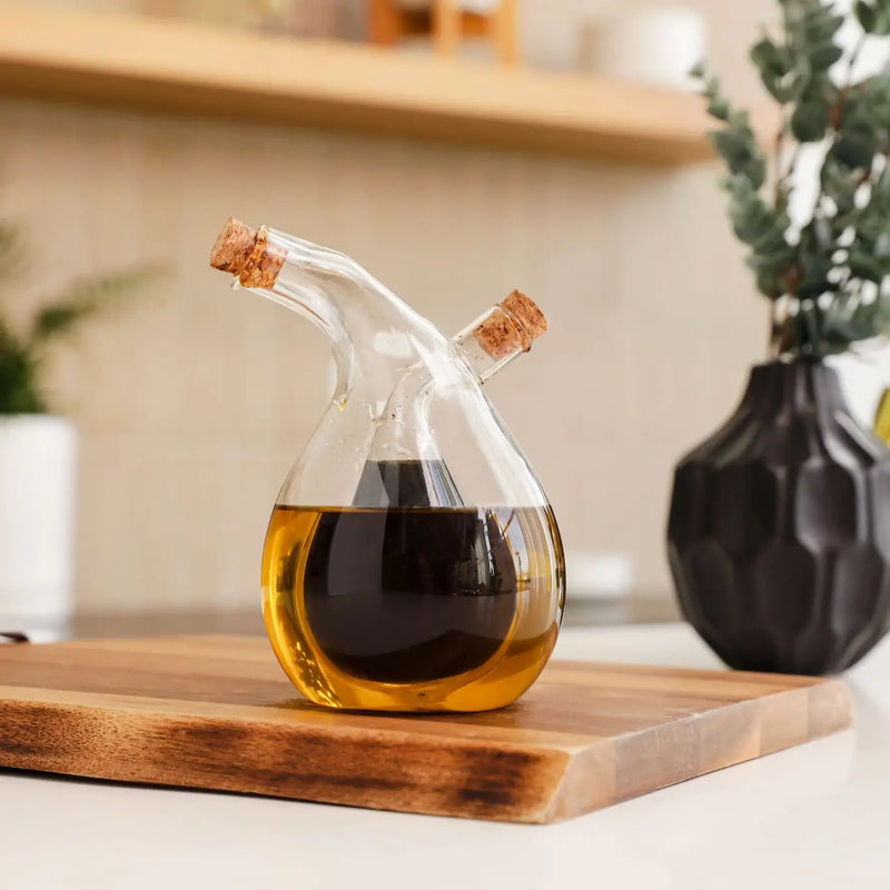 Bamboo Switch- Glass Oil & Vinegar Dispenser