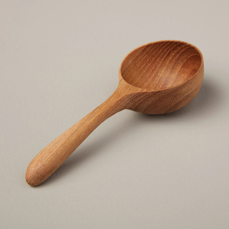 Teak Round Scoop