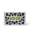 Pack of 6 "With Love" Mini Cards - Navy & Olive