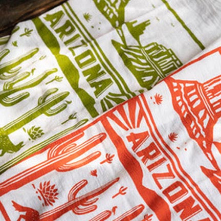 Flour Sack Dish Towel: Arizona