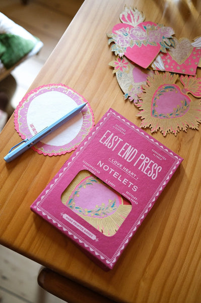 Scrapbook Notelets Love Heart Notelets- 5 pack – Kei & Molly Textiles, LLC