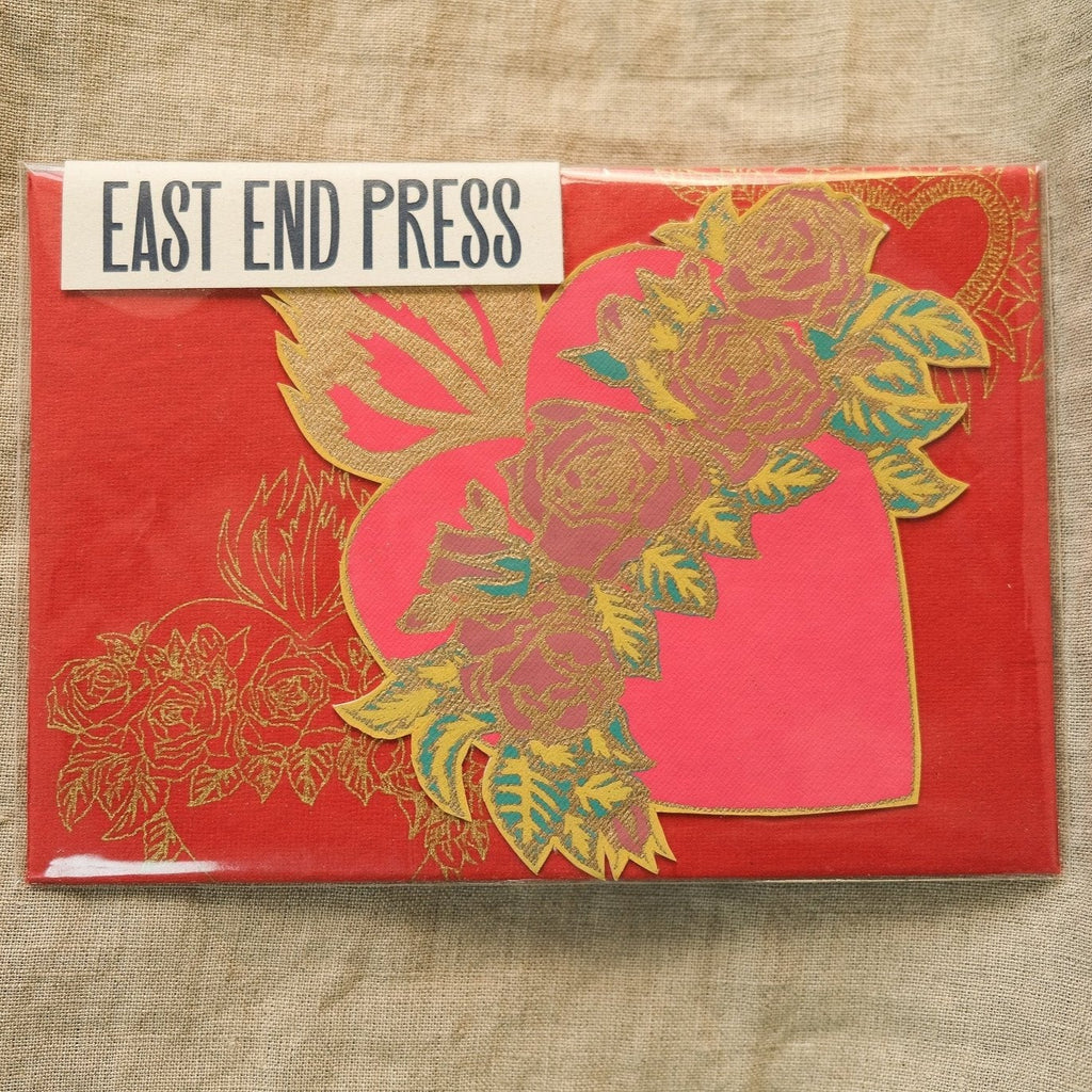 Flaming Heart Card by East End Press