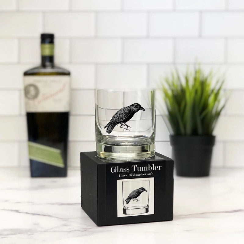 Fly Paper Products- Raven Glass Tumbler