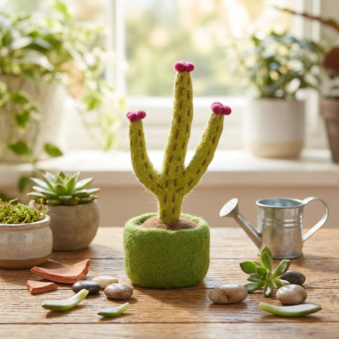 felted succulents Handmade Felt Small Plant – Kei & Molly Textiles, LLC