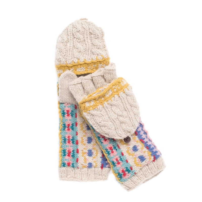 French Knot Convertible Mittens