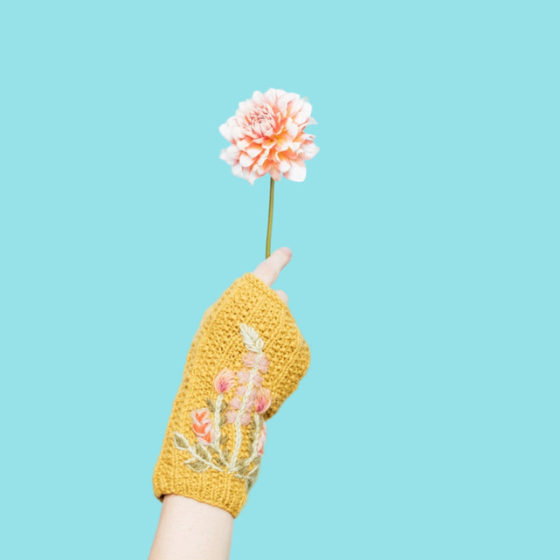 French Knot Meadow Handwarmers