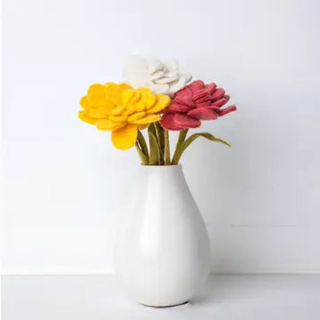 Felt Zinnia Flower
