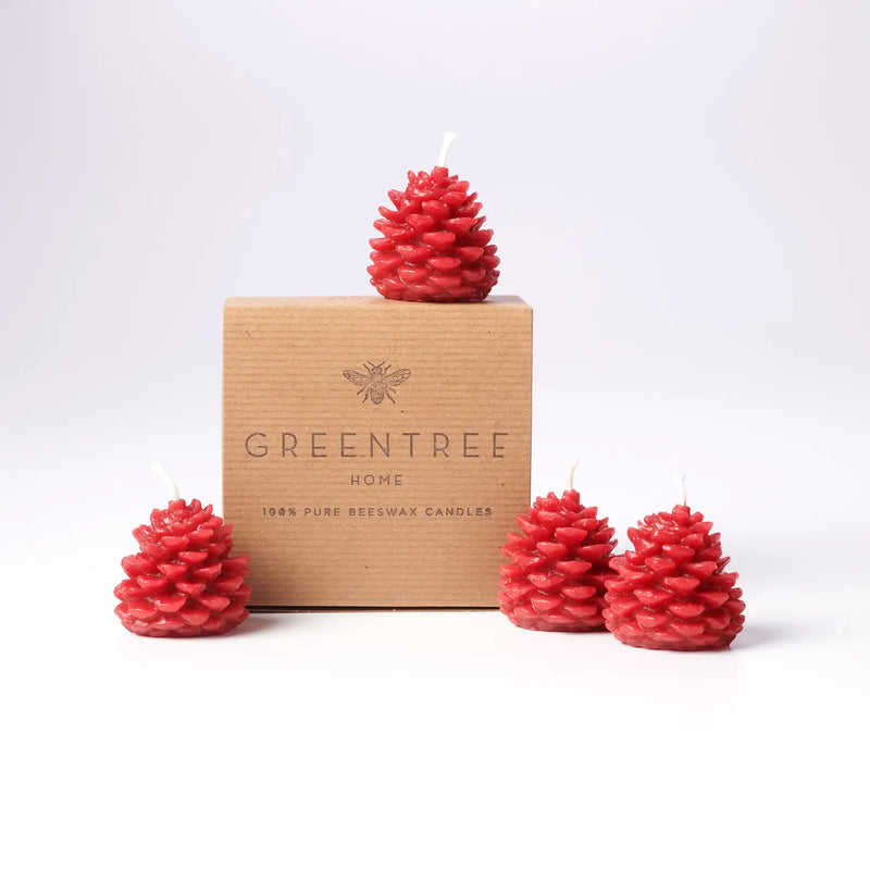 Wee Pine Cone Candles- set of 4