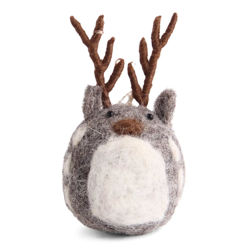 Chubby Deer Felt Ornament