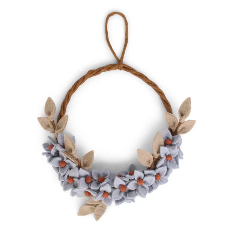 Felt Dusty Blue Wreath