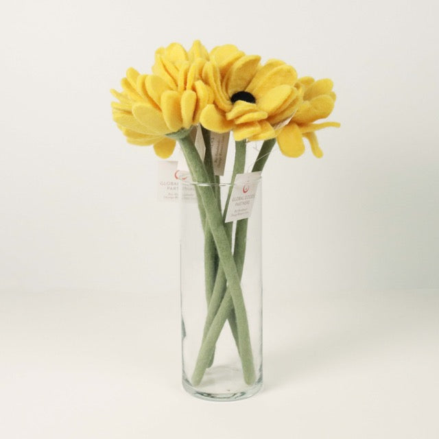 Felt Daisy Flower- Yellow