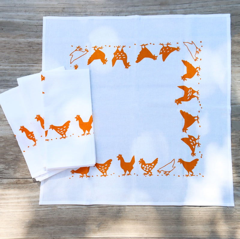 Kei & Molly Chicken Napkins Set