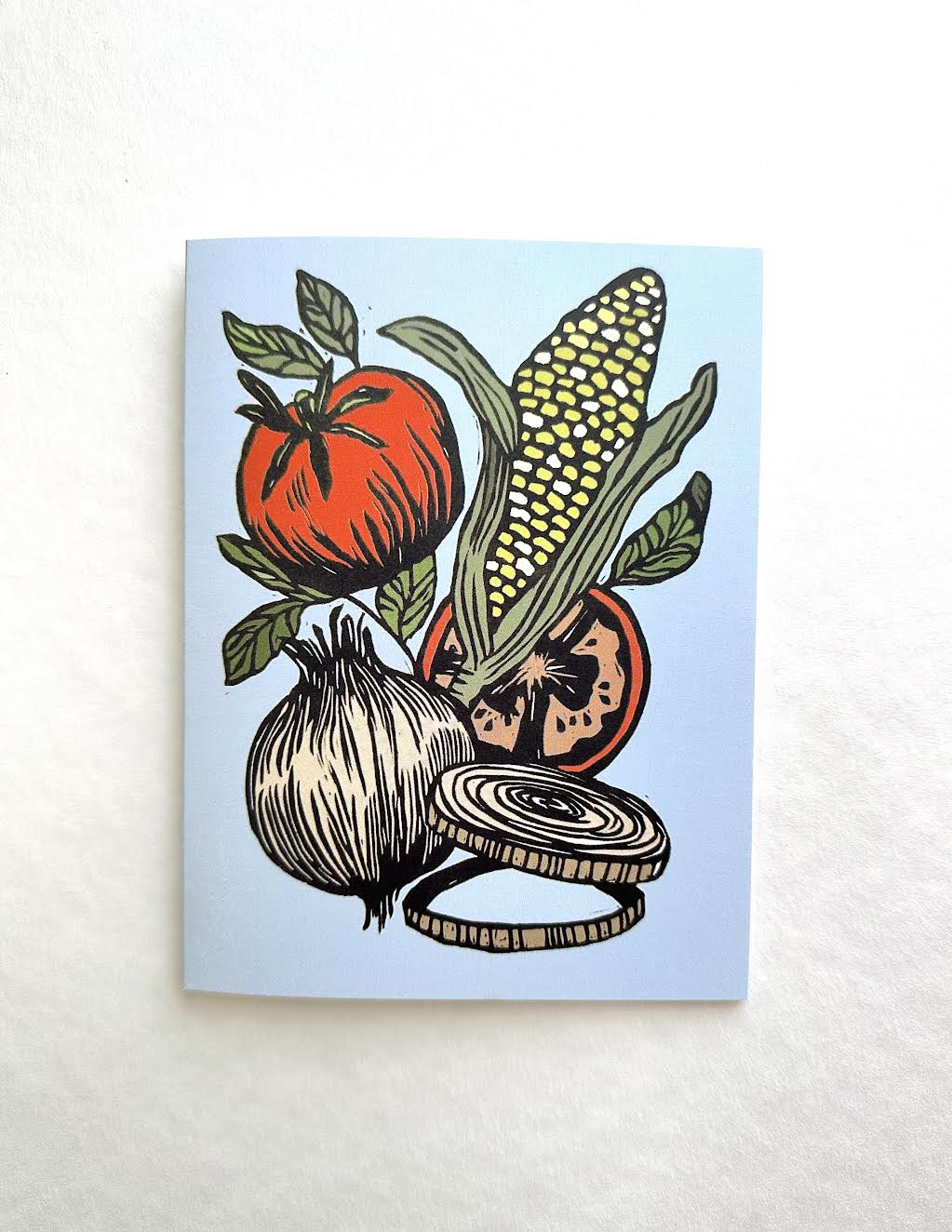 Veggie Linocut Card