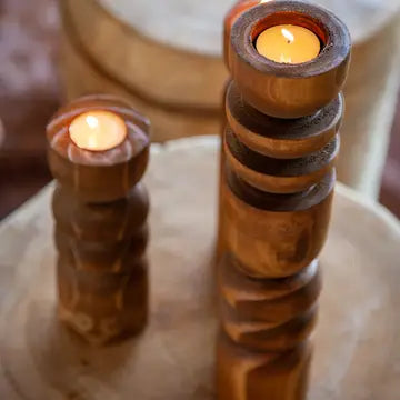 Wooden Tea Light Candle Holders