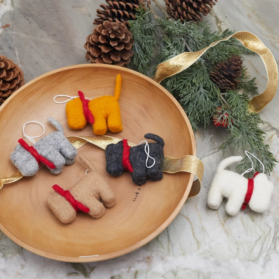 Kei & Molly Dog Felt Ornament