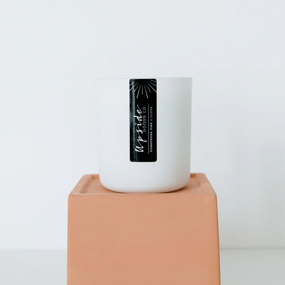 Ponderosa Pine + Clove White Glass