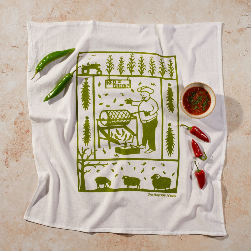 Kei & Molly Flour Sack Dish Towel: Chile Roaster – Kei & Molly