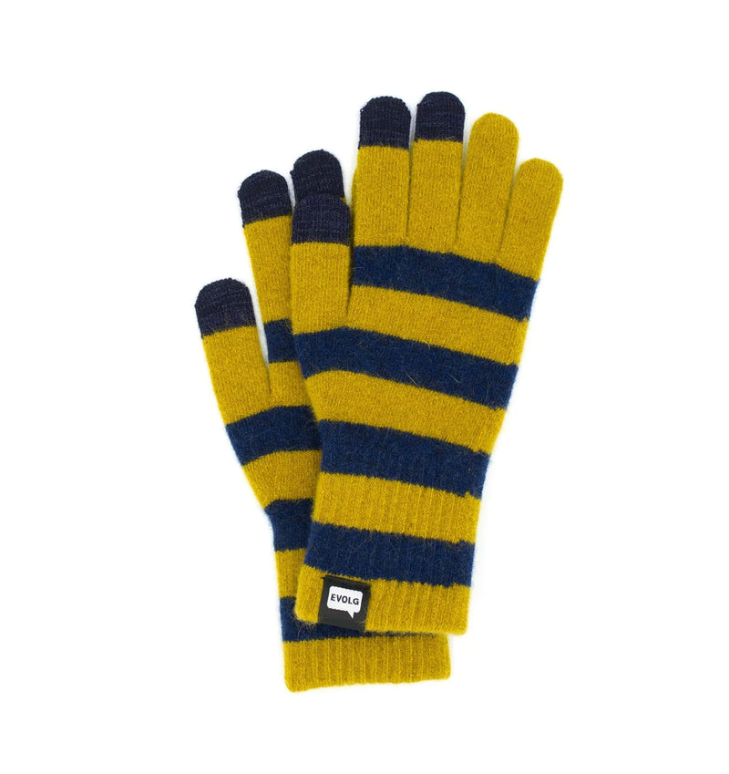 EVOLG Striped Knit Gloves - Unisex