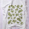 Kei & Molly Olive flour sack dish towel printed in Green color, full front view