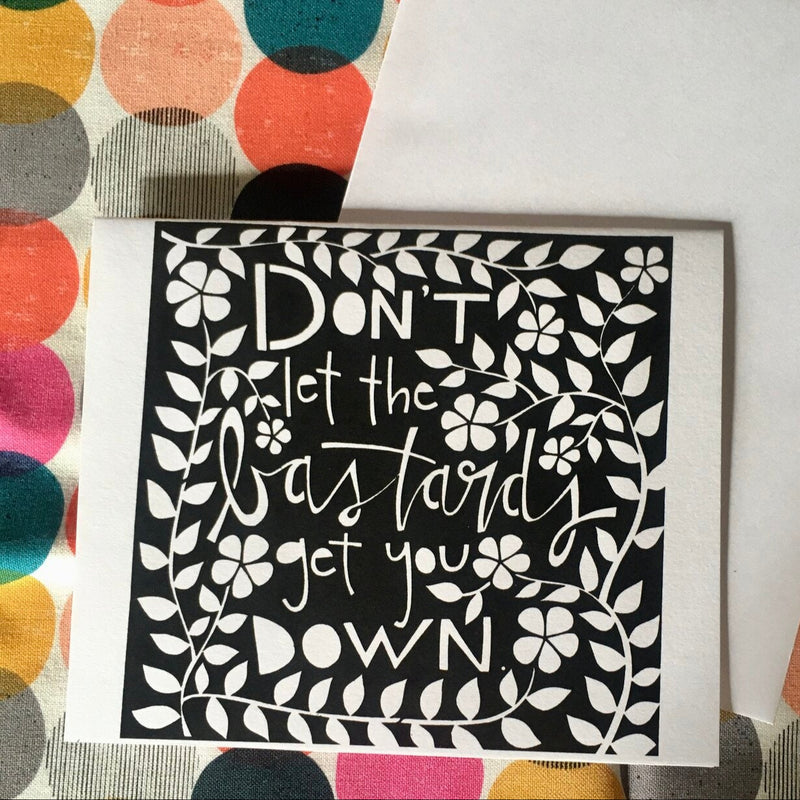 Paper Glue Scissors- Bastards Card