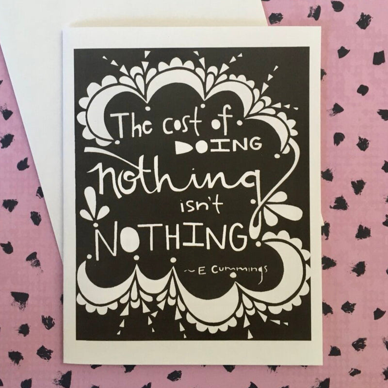 Paper Glue Scissors- Nothing Card