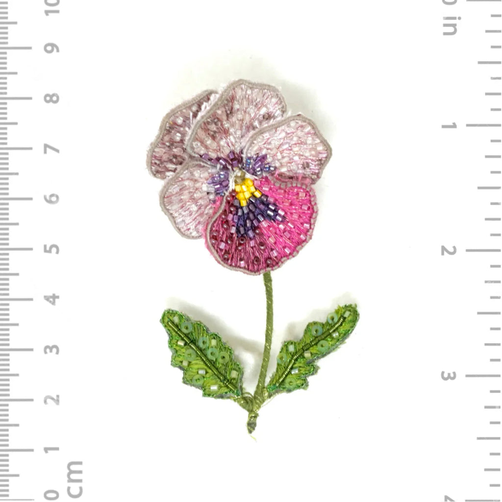 Pink Pansy Brooch