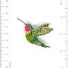 Ruby Throated Hummingbird Brooch
