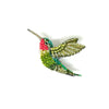 Ruby Throated Hummingbird Brooch