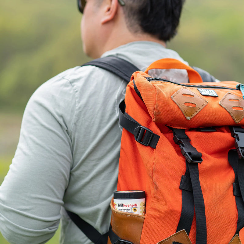 SallyeAnder No-Bite-Me All Natural Bug Repellent & Anti-Itch Cream In a backpack