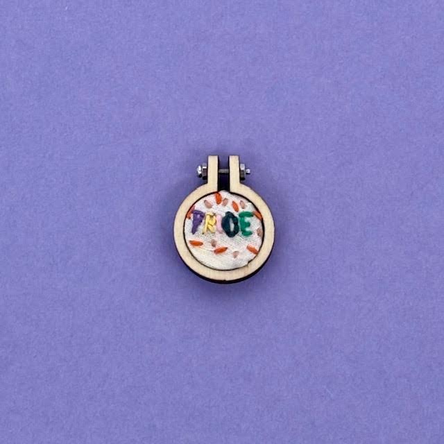Tiniest Embroidery Hoop Pin