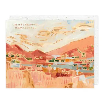 Seedlings Golden Hills- Love + Friendship Greeting Card