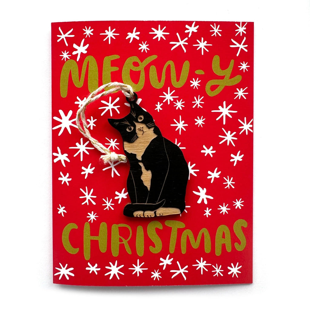 Snow Made- Cat Card + Ornament