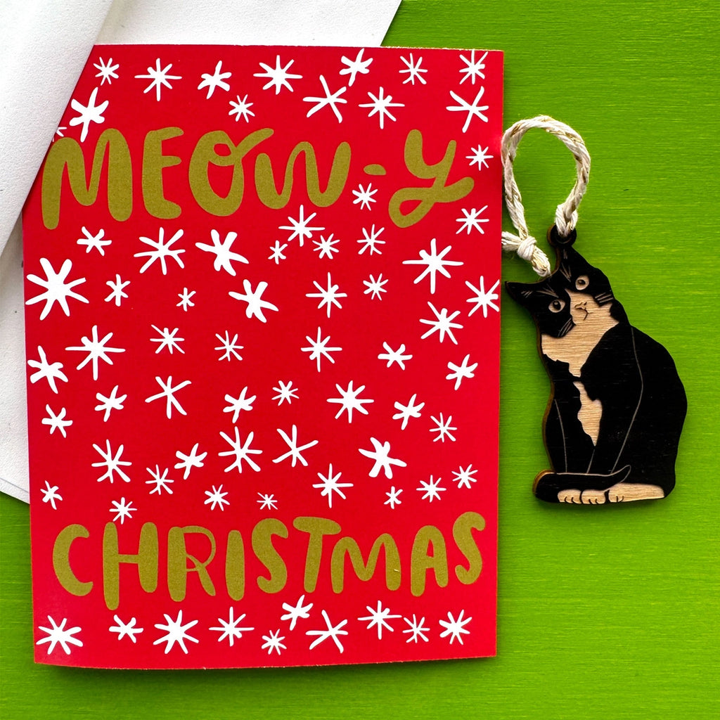 Snow Made- Cat Card + Ornament